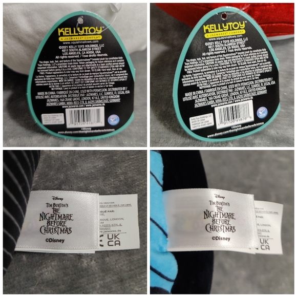 KELLYTOY/DISNEY 2021 Squishmallows TNBC Jack & Sally Plushie Bundle - Picture 6 of 7